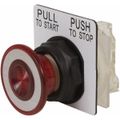 Product Image of Push-Button Switch, 30 mm Mounting Hole Dia, Maintained, NC/NO, 600VAC, 9001SKR9RH13