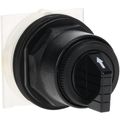 Product Image of Selector Switch, 3 Positions, Momentary (MO), Black Knob & Push Button, 9001SKS52B
