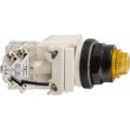 Product Image of 110 VAC at 50/60 Hz via Transformer, 120 VAC at 50/60 Hz via Transformer Amber Lens Press-to-Test Indicating Light, 9001SKT1A31