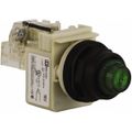Product Image of 110 VAC at 50/60 Hz via Transformer, 120 VAC at 50/60 Hz via Transformer Green Lens Press-to-Test Indicating Light, 9001SKT1G31