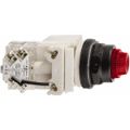Product Image of 24 V Red Lens LED Press-to-Test Indicating Light Octagonal Lens, Screw Clamp, Vibration Resistant, 9001SKT35LRR31