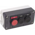 Product Image of Push-Button Control Station, Momentary, 2NO/NC, Open, Close & Stop 3 Pushbutton Operators, Flush Push Button Operator, 13 & 4X NEMA Rating, Gray, XALD321S1H7
