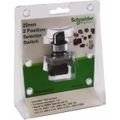 Product Image of Selector Switch with Contact Blocks, 2 Positions, Maintained (MA), Black Lever, XB4AS1