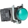 Product Image of 110-120 VAC at 50/60 Hz Green Lens Incandescent Pilot Light, Screw Clamp, XB4BV33