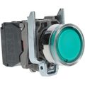 Product Image of Green Push-Button Switch, 22 mm Mounting Hole Dia, Momentary, NC/NO, Illuminated, XB4BW3365