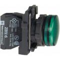 Product Image of 24 VAC/VDC at 50/60 Hz Green Lens LED Pilot Light, Screw Clamp, XB5AVB3