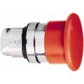 Product Image of Push-Button Switch, 22 mm Mounting Hole Dia, Momentary, Round, Red Pushbutton, Nonilluminated, Momentary, ZB4BC4