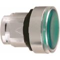 Product Image of Green Push-Button Switch, 22 mm Mounting Hole Dia, Maintained, Illuminated, LED, ZB4BH033