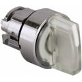 Product Image of 3 Position Selector Switch, Momentary (MO), White Handle NEMA13 & 4X, ZB4BK1513