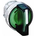 Product Image of 3 Position Selector Switch, Momentary (MO), Green Handle NEMA13 & 4X, ZB4BK1533