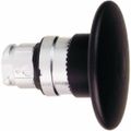 Product Image of Push-Button Switch, 22 mm Mounting Hole Dia, Momentary, Round, Black Pushbutton, Nonilluminated, Momentary, ZB4BR2