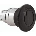 Product Image of Push-Button Switch, 22 mm Mounting Hole Dia, Maintained, Round, Black Pushbutton, Nonilluminated, Maintained, ZB4BS52