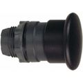 Product Image of Push-Button Switch, 22 mm Mounting Hole Dia, Momentary, Round, Black Pushbutton, Nonilluminated, Momentary, ZB5AC2