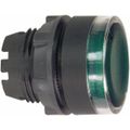 Product Image of Green Push-Button Switch, 22 mm Mounting Hole Dia, Momentary, Illuminated, ZB5AW33