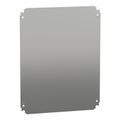 Product Image of Plain Mounting Plate, for Electrical Enclosure, H500xw400mm, Galvanised Steel