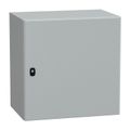 Product Image of Wall Mounted Steel Enclosure, Spacial S3D, Plain Door, no Mounting Plate, 600x600x400mm, LP66, IK10