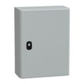 Product Image of Wall Mounted Steel Electrical Enclosure, Spacial S3DC, Plain Door, no Mounting Plate, 400x300x150mm, LP66, IK10