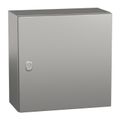 Product Image of Wall Mounted Electrical Enclosure, Spacial S3x, Stainless Steel 304L, Plain Door, 400x400x200mm, LP66