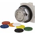 Product Image of 30mm Mounting Hole Dia. Round Nonilluminated Push-Button Switch (White), 9001AB1