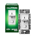 Product Image of Skylark LED+ Dimmer Switch, No Neutral Required, 150W LED or 600W Inc/Hal, 120V, Single Pole/3-Way, SCL-153P-WH, White