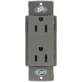 Product Image of Claro 15A Duplex Receptacle, Satin (Cobblestone)