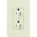 Product Image of Claro 15A Dual Dimming, Tamper Resistant Duplex Receptacle, Decorator Outlet, Satin Finish, Biscuit