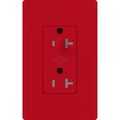 Product Image of Claro 15A Half Dimming, Tamper Resistant Duplex Receptacle, Decorator Outlet, Satin Finish, Hot,