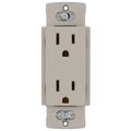 Product Image of Claro 15A Duplex Receptacle, Satin (Pumice)