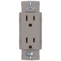 Product Image of Claro 15A Duplex Receptacle, Satin (Taupe)