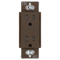 Product Image of Claro 15A Tamper-Resistant Duplex Receptacle, Satin  (Espresso)