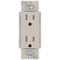 Product Image of Claro 15A Tamper-Resistant Duplex Receptacle, Satin  (Pumice)