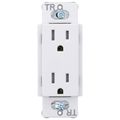 Product Image of Claro 15A Tamper-Resistant Duplex Receptacle, Satin (Snow)