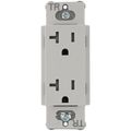 Product Image of Claro 20A Tamper-Resistant Duplex Receptacle, Satin (Snow)