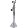 Product Image of 1/2" Nom. Sweat x 3/8" O.D. Compr. Angle Stop Valve w/ 5" Sweat Extension, Key & Bell Escutcheon (Chrome)