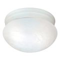 Product Image of 2 Light 10" Flush Mount Medium Alabaster Mushroom Textured White Finish (Pack of 2)