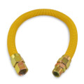3/8" ID (1/2" OD) Coated Corrugated Stainless Steel Gas Connector 1/2" MIP x FIP (24" Length)