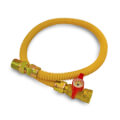 3/8" ID (1/2" OD) Coated Corrugated Stainless Steel Gas Connector 1/2" MIP x FIP (36" Length)