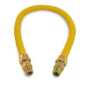 3/8" ID (1/2" OD) Coated Corrugated Stainless Steel Gas Connector 1/2" MIP x MIP (36" Length)