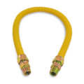 1/2" ID (5/8" OD) Coated Corrugated Stainless Steel Gas Connector 1/2" MIP x MIP (24" Length)