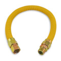 1/2" ID (5/8" OD) Coated Corrugated Stainless Steel Gas Connector 1/2" MIP x FIP (36" Length)