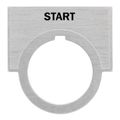 Product Image of "START" Inscribed Brushed Aluminum Legend Plate, 52NL03