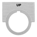 Product Image of "UP" Inscribed Brushed Aluminum Legend Plate, 52NL09