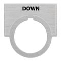 Product Image of "DOWN"Inscribed Brushed Aluminum Legend Plate, 52NL10