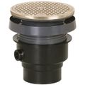 Product Image of 3" x 4" ABS FinishLine Round Adjustable Complete Assembly Floor Drain, Nickel Bronze Strainer w/ 6.5 Top (Hub)