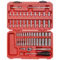 Product Image of 1/4" Drive 6-Point Socket and Ratchet Set, 56-Piece (5/32 - 9/16", 4 - 15mm)