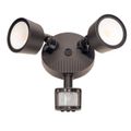 Product Image of Dual Head LED Security Light w/ Motion Sensor, 24W, 4000K (Bronze)