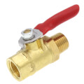 Product Image of 1/4" Female x 1/4" Male SMV Brass Mini Ball Valve w/ Level Handle