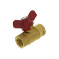 Product Image of 1/4" Female SMV Brass Mini Ball Valve w/ T-Handle