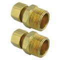 Product Image of 3/4" NPT  x 1/2" Tube Compression Fitting Connectors (Set of 2), SP10354