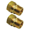 Product Image of 3/4" NPT  x 3/4" Tube Compression Fitting Connectors (Set of 2), SP10374
